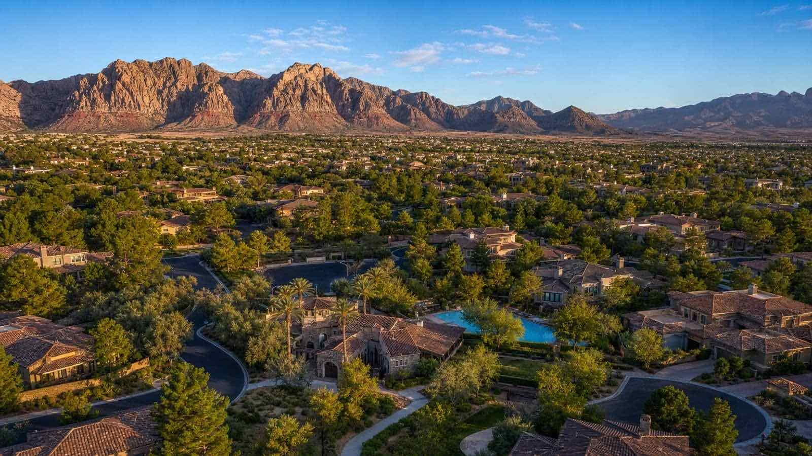 Summerlin South CDP community in Las Vegas, Nevada